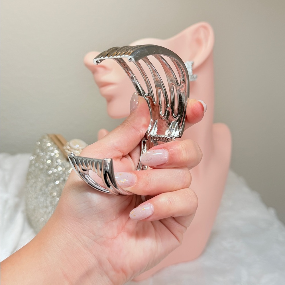 Silver Statement Cuff Bracelet - image 5